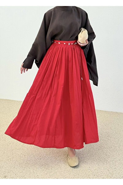 MODA AKSA 251015 KRAŞLI ETEK KIRMIZI