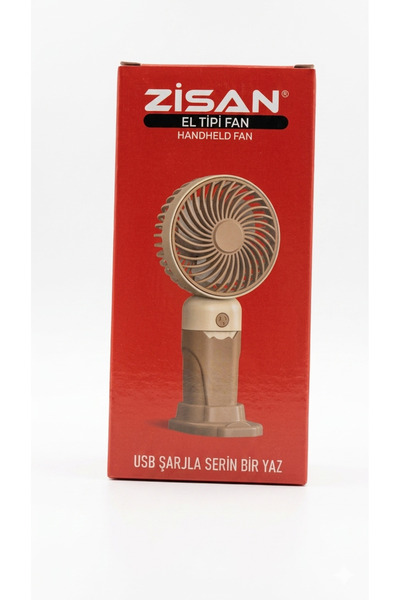 Zisan Usb Şarjlı El Tipi Fan Vantilatör Taşınabilir Masaüstü Standlı Mini Fan