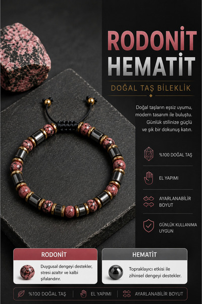 OSMANLI DEĞERLİ TAŞ سوار من الحجر الطبيعي رودونيت هيماتيت