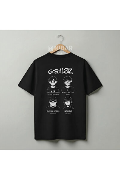 Grafftee Clothing Gorillaz Rock majica sa prilagođenim dizajnom od pamuka