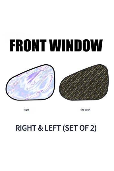 Choice1 Front 2pcs Car Electrostatic Side Sun Shade Curtains Foldable Side Wi...