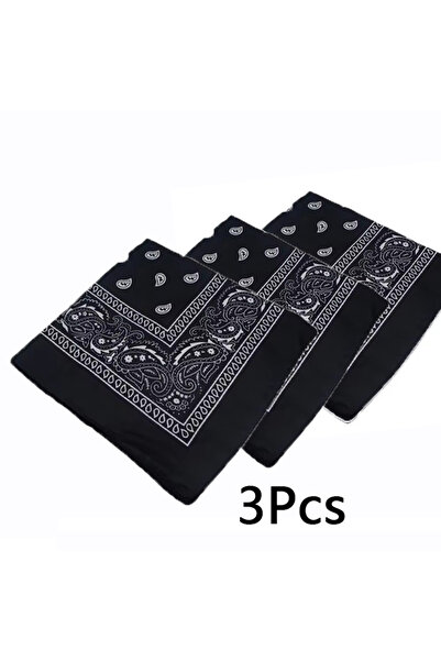 choice2 3 قطع من عصابات الرأس السوداء للرجال والنساء على طراز الهيب هوب، أوشح...