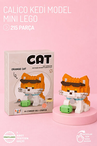 Nandy Home Calico Kedi Model Karakter Figürü 3D Yapı Oyuncakları - 215 Parça