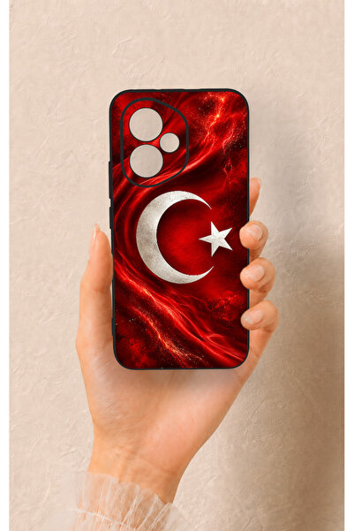 Vip Case Honor 400 Uyumlu Türk Bayrağı Desenli Silikon Kılıf