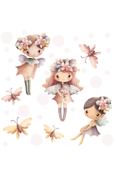 Naklejkomania Fairy Stickers for Kids, Decorative Top Bottom Set for a Child'...