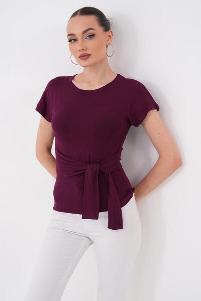 ŞİMAL Ženska bluza sa bočnim vezivanjem i kratkim rukavima 260565