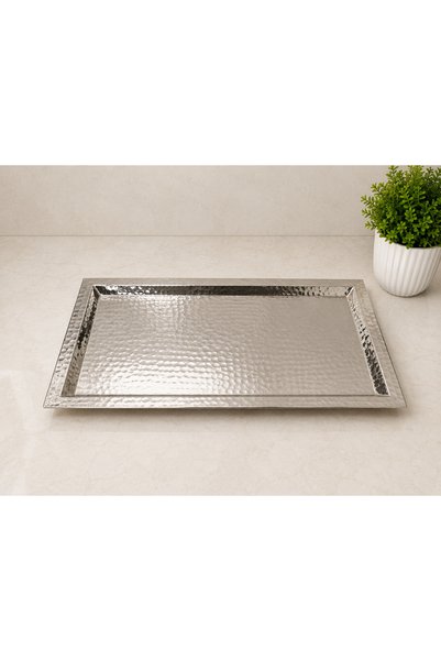 CRALİCHE Copper Rectangular Coffee Presentation Tray with Legs.