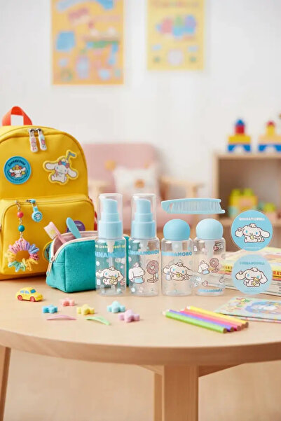 Miniso مجموعة سفر سينامورول المرخصة من سانريو، زجاجات مستحضرات تجميل فارغة 17...