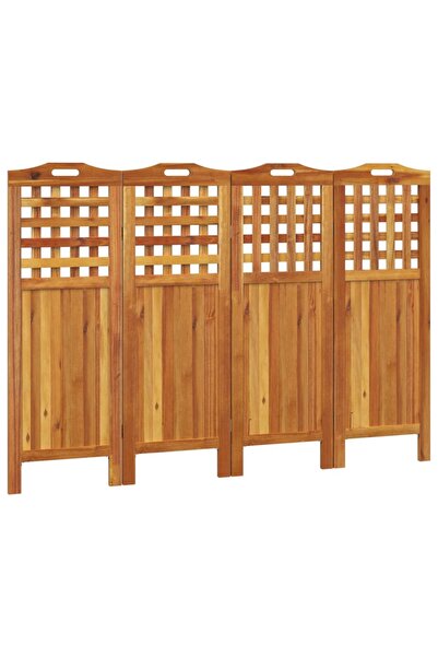 vidaxl Paravan de cameră 4 panouri 162x2x115 cm lemn masiv de acacia