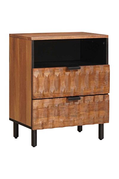 vidaxl Dulap de noapte Maro 50 x 33 x 62 cm Lemn de mango solid