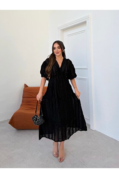 Aryesa butik FİTİLLİ İÇİ ASTARLI PREMİM ELBİSE