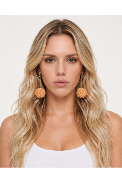 Bukiro Stone-Embellished Flower Dangle Earrings – Bohemian Summer Women's Ear...