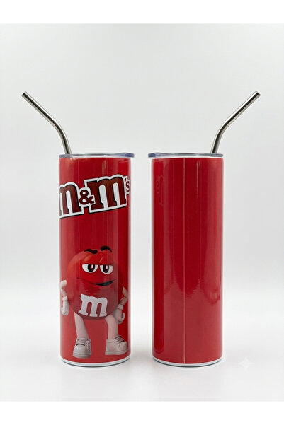 HOLOL Thermal Cup with Red M&M's Design 600ml Tumbler Cup Red M&M’S