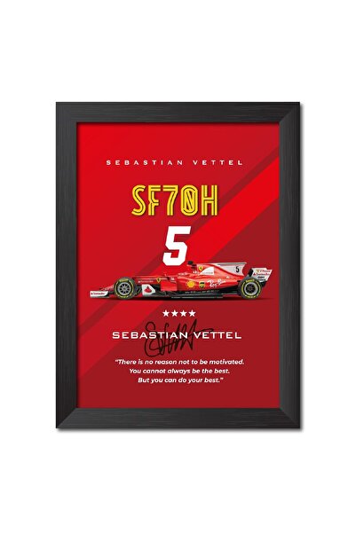 ALAYRA International Alayra Sebastian Vettel F1 Poster Ferrari SF70H Formula ...