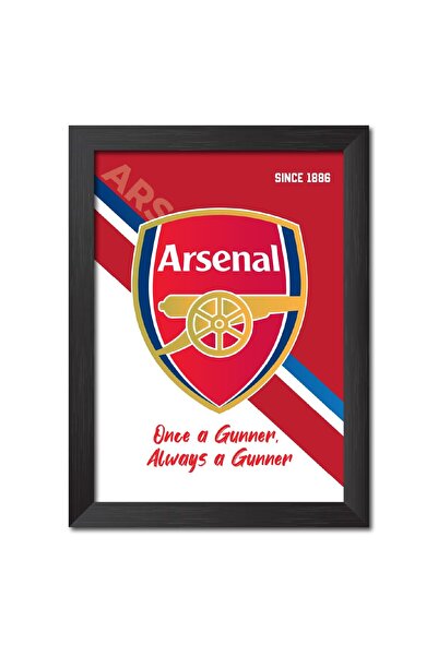 ALAYRA International ملصق Alayra Arsenal FC بتصميم خشبي أسود لغرف المعيشة وغر...