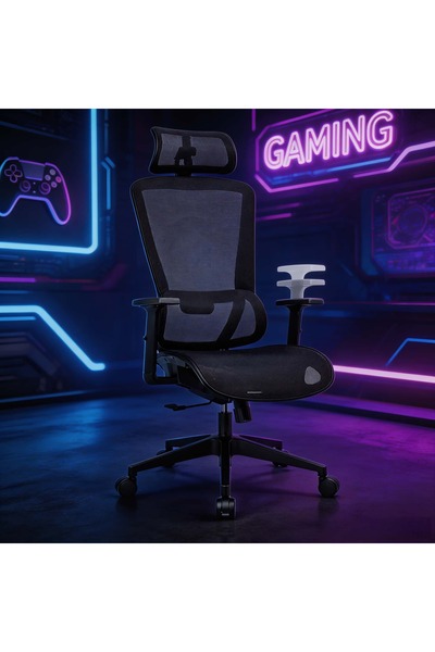 HI-FINE Ergonomic Mesh Gaming Chair, Adjustable Height & Reclining Office Cha...