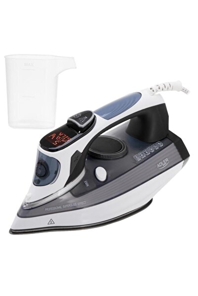 adler AD 5053 Парна ютия 3000W, LCD дисплей, 240 г/мин пара, Вертикално гладене