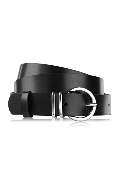 Brødrene Curea pantaloni de dama din piele Brodrene OPD-12, negru, catarama d...