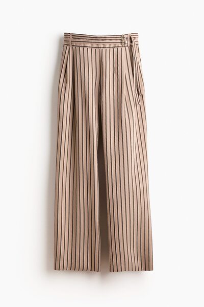 H&M Viskoz Karışımlı ve Kemerli Pantolon