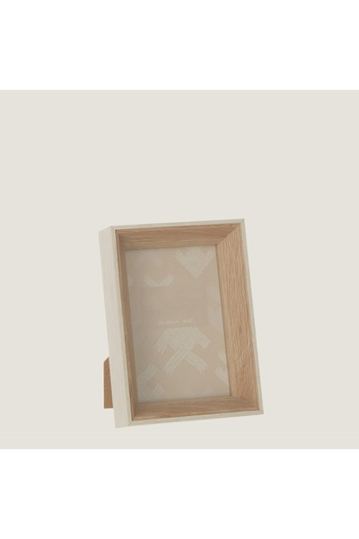 Chakra Derinlikli Fotoğraf Çerçevesi 10X15 Krem (13,5X4X18 Cm) Natural