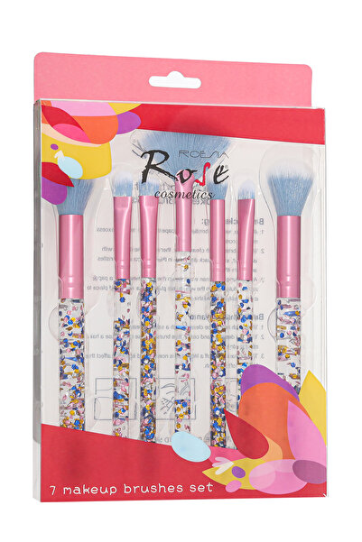 Roesıa Rose Cosmetics Rose 7'li Simli Fırça Seti