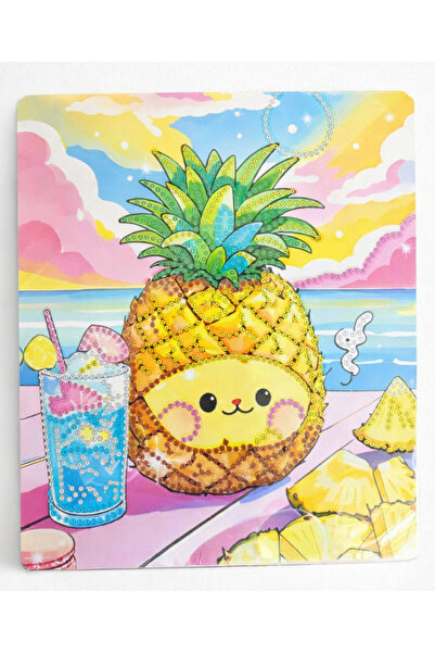 iğne izi Hı Stone 5D Diamond Stone Embroidery Kit Painting 21X25 cm Pineapple...