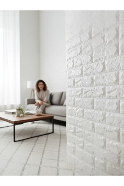 ALBUNUALBUNUALBUNU AL ARTIK 3D Tuğla Desenli Kendinden Yapışkanlı Duvar Panel...