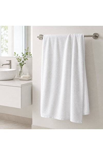 Orbit Ticaret 70X140 cm Beyaz Eponj Banyo ve Duş Havlusu 390 Gr/m² Yumuşak Bu...