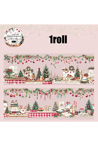 Choice4 A-1 Roll Mr. Paper Christmas Landscape Masking Tape 1 Roll PET Christ...