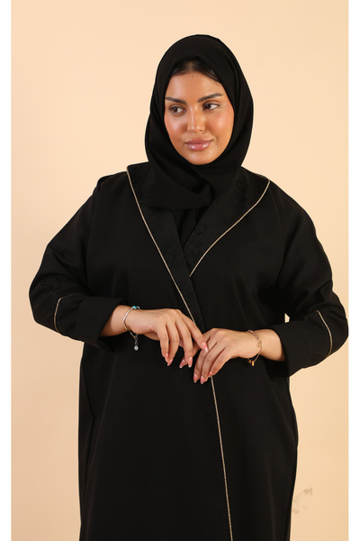 Stylish Fashion Abaya from Stylech Fashion, Soft Classic Wrap Style in Black.