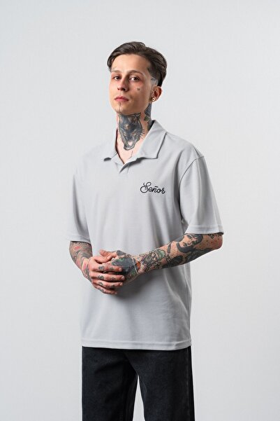 Respire Senor Tricou Polo Regular Fit Gri