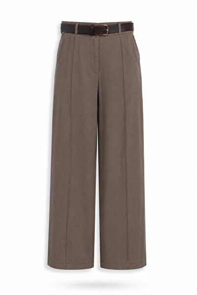 5in1Canpolat Mink Belted Barrel Trousers 580923