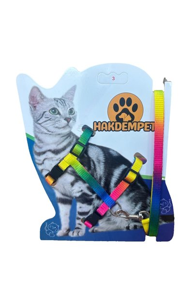 Hakdempet Ayarlanabilir Kedi Gezdirme Boyun ve Göğüs Tasması