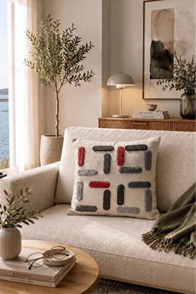 Bikaya Home Husă de pernă decorativă brodată Punch, set de 2 |   Stil nordic ...