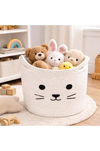 Generic Fabric storage basket in the shape of a cat for children