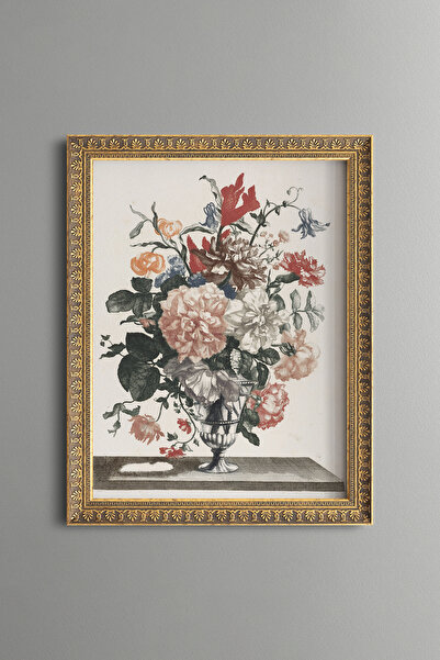 epiqart Decorative Flower Vase - Vintage Patterned Frame - Slim Model