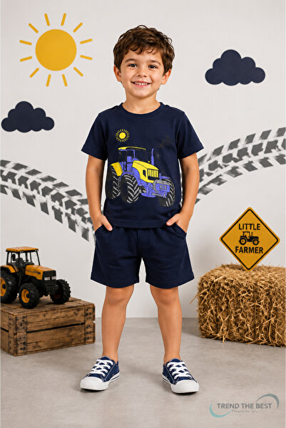 TREND THE BEST Trendin En İyisi Pantaloni scurți bleumarin pentru băieți Summ...