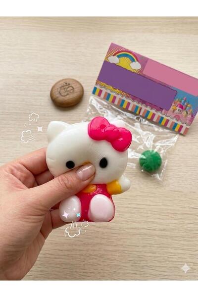 TOYSTAR Hello Kitty Squishy Sıkılabilir Yumuşak Antistres Giderici Oyuncak 8 cm