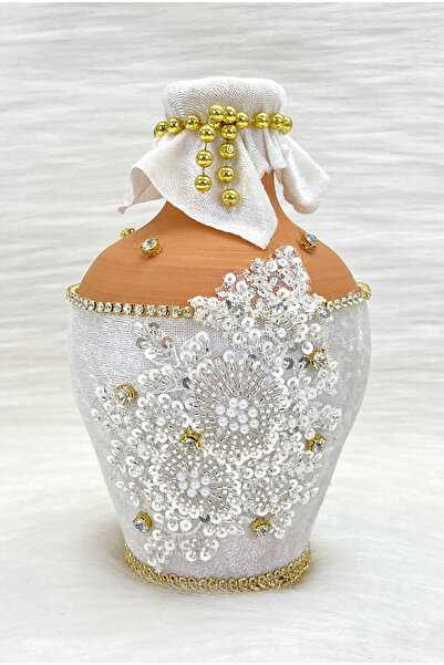 ZEYMERADE White Test, Velvet and Applique Luxurious Shiny Stone Decorated Bri...