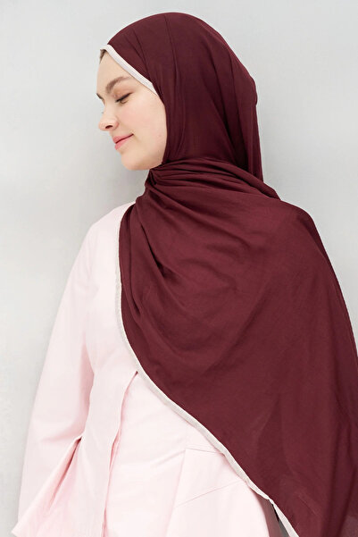 Madame Polo Muslin Shawl - Burgundy