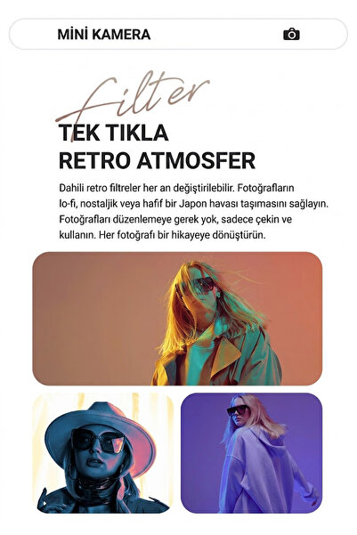 Ally PixMini Retro Video Dijital Kamera Ağ Kamerası DVR 1080P HD