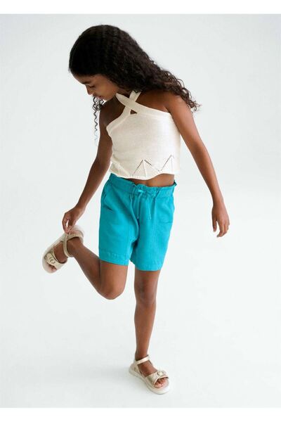 MAYORAL Girl's Pocket Shorts Turquoise 6203