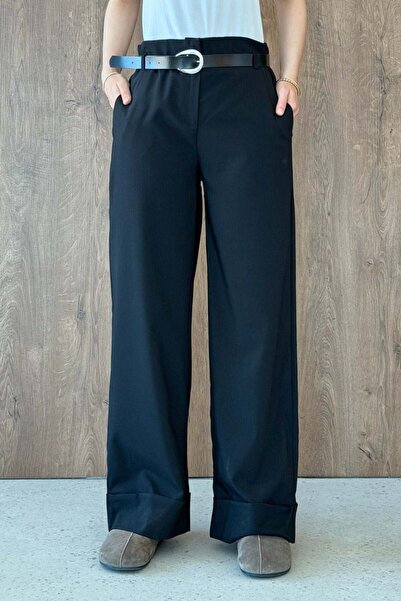 Şulemoda Giyim Double Leg Trousers Black