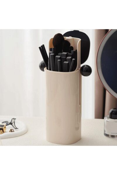 Arabest Makeup Brush Organizer, Makeup Brush Holder with Cover, Makeup Brush ...