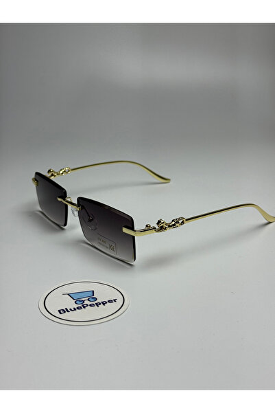 BluePepper Carterla |   Sunglasses Rectangular Black Glass |   Gold Sap Color...