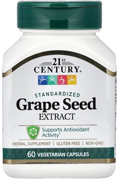 21st Century Twenty-First Century Standardized Grape Seed Extract Capsules, 6...