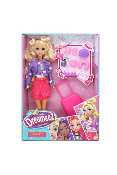Dreameez Papusa cu set de calatorie,