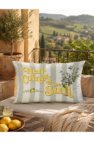 Pilloveland Rectangular Throw Pillow Cover with Double-Sided Print - Lemon