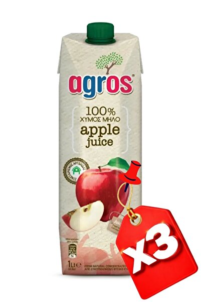 Agros 3x APPLE 100% 1000 ml