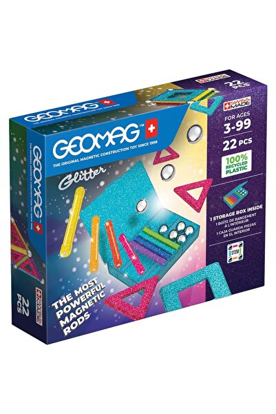 GEOMAG Joc de constructie Geomag, Magnetic Glitter, 22 piese